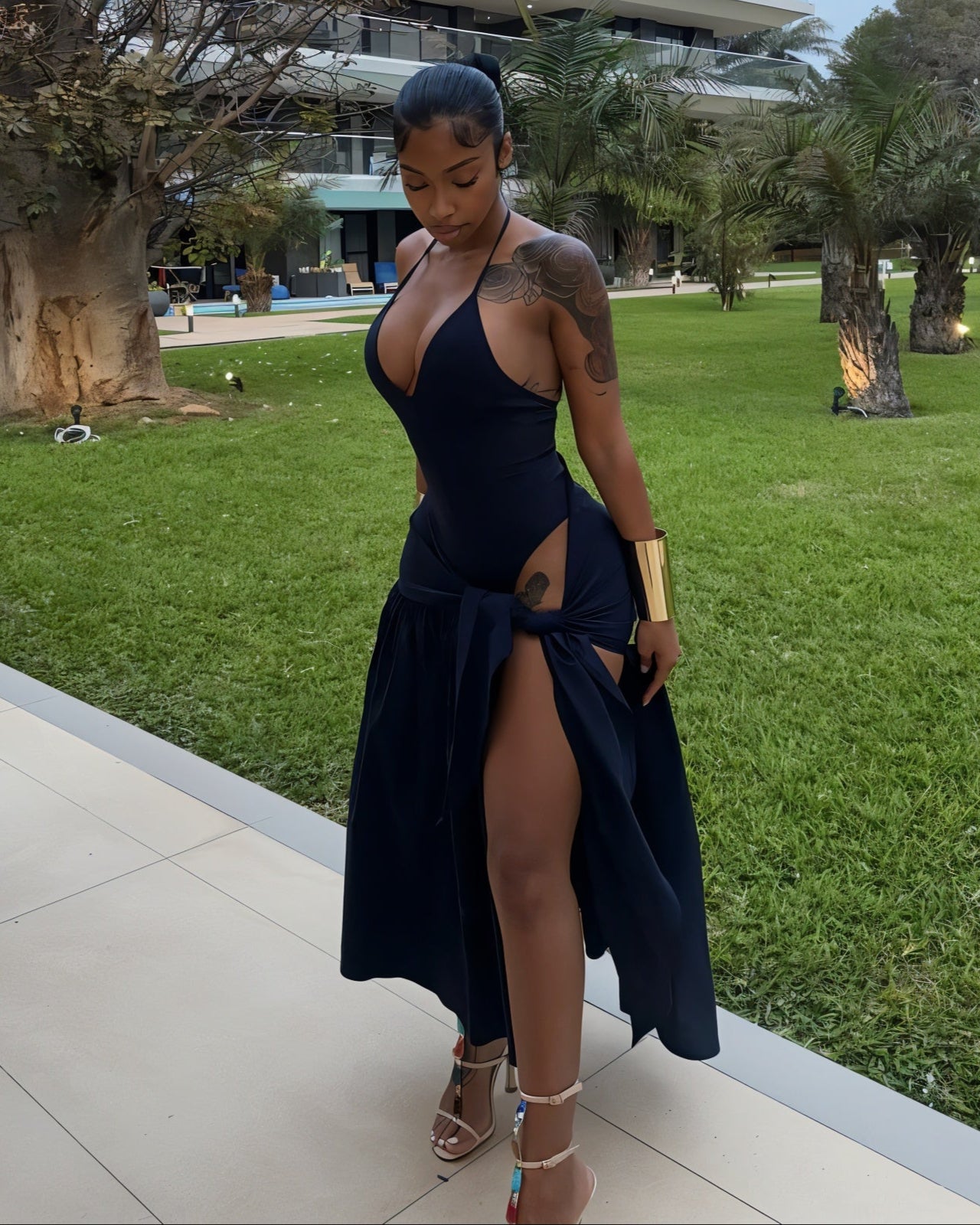 ATANA Knot Midi Dress