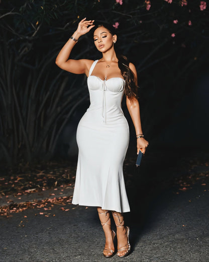 BIANCA Fishtail Slim Midi Dress